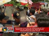 SONA: Grupong kontra sa paghihimlay kay Marcos sa Libingan ng mga Bayani, nakagirian ng mga pulis