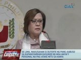 De Lima, inakusahan si Duterte ng pang-aabuso sa kapangyarihan kasunod ng pag-atake nito sa kanya