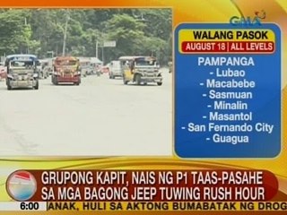 UB: Grupong Kapit, nais ng P1 taas-pasahe sa mga bagong jeep tuwing rush hour