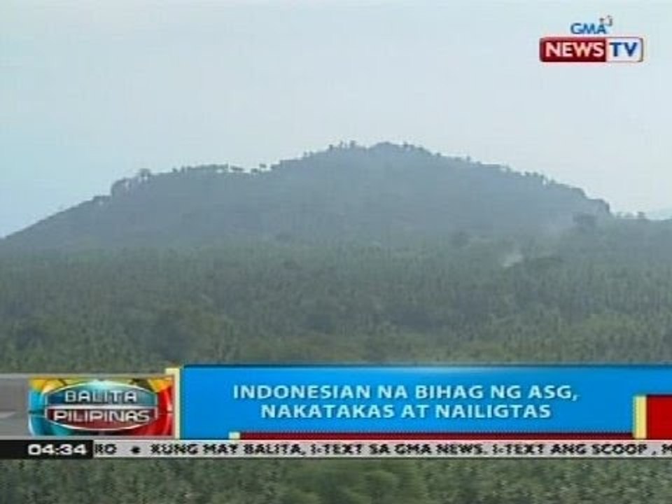 BP: Indonesian na bihag ng ASG, nakatakas at nailigtas