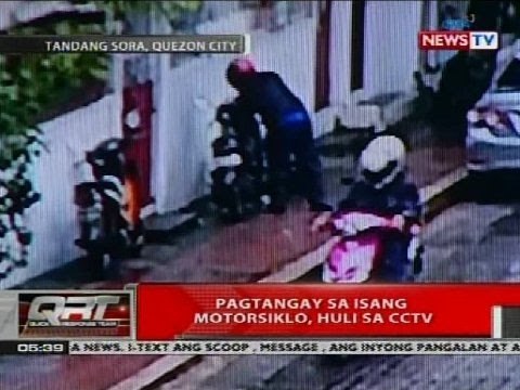 QRT: Pagtangay ng isang motorsiklo, huli sa CCTV