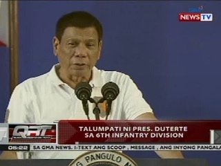 QRT: Talumpati ni Pres. Duterte sa 6th Infantry Division