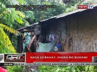 QRT: Nasa 20 bahay, sinira ng buhawi