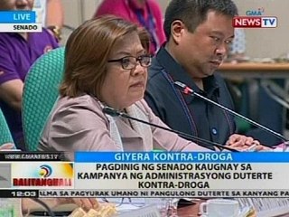 BT: Pagdinig ng Senado kaugnay sa kampanya ng administrasyong Duterte kontra-droga