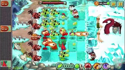 Plants vs Zombies 2 Frostbite Caves Final Boss Zombot Tuskmaster 10,000 BC