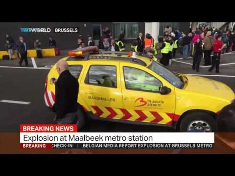 Blasts heard at airport and metro in Brussels
