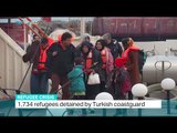 1,734 refugees and 16 people smugglers detained by Turkish coastguard
