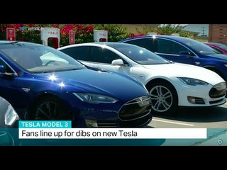 Fans line up for dibs on new Tesla