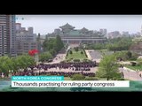 Thousands practising for ruling party congress in North Korea