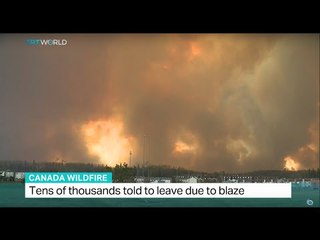 Tens of thousands told to leave due to blaze in Canada, Ali Mustafa reports