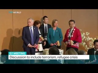 Foreign ministers from several countries meet in Japan to discuss terrorism and refugee crisis