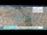 DAESH occupied Turkish Consulate destroyed with Turkish approval