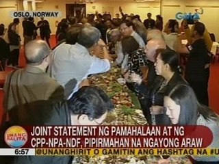 Joint statement ng pamahalaan at ng CPP-NPA-NDF, pipirmahan na ngayong araw