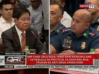 QRT: PNP Chief Dela Rosa, hindi raw nagkukulang sa paalala sa protocol sa kanyang mga tauhan