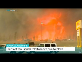 Tens of thousands told to leave due to blaze in Canada, Oliver Whitfield Miocic reports