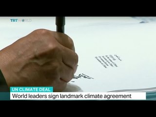 World leaders sign landmark climate agreement, Kilmeny Duchardt reports