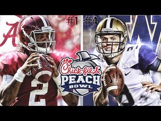 #1 Alabama vs #4 Washington | NCAA Football 17 | 2016 Chick-fil-A Peach Bowl Simulation