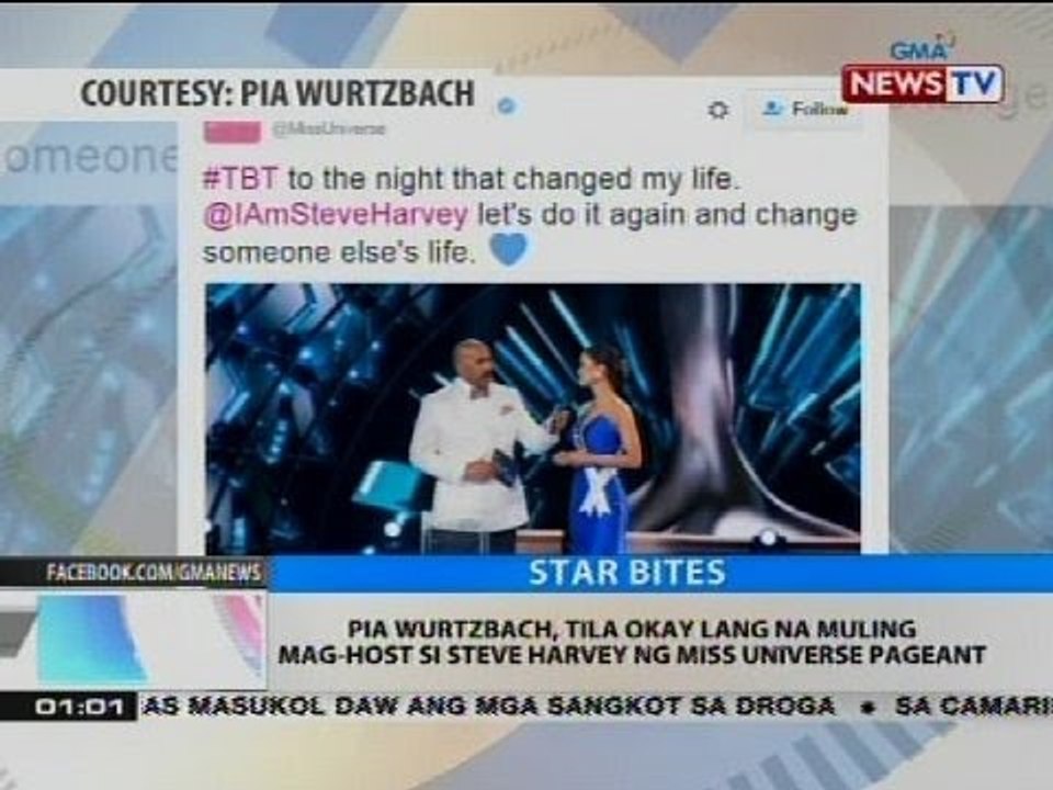 Pia Wurtzbach, tila okay lang na muling mag-host si Steve Harvey ng Miss Universe Pageant