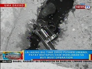 Lalaking big time drug pusher umano, patay matapos daw manlaban sa buy-bust operation