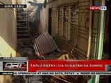 QRT: Tatlo patay, isa sugatan sa sunog
