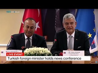 Turkish foreign minister holds news conference