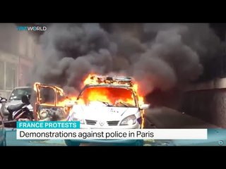 Demonstrations against police in Paris, Peter Humi reports