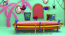 Spider Man Dancing on Five Little Monkeys | Nursery Rhyme For Kids | Cartoon Song | Cartoon Rhymes