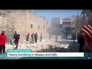 Heavy bombing in Aleppo and Idlib, Jon Brain reports