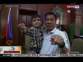 Duterte, pinuntahan sa palasyo ng 4-year-old Fil-British fan