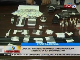 BT: Lider at 3 miyembro umano ng Exsano Drug Group, arestado sa buy-bust operation