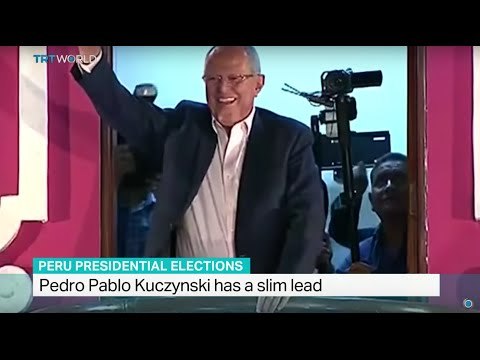 Pedro Pablo Kuczynski has a slim lead in Peru elections, Giles Gibson reports