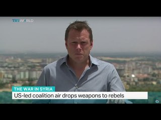 US-led coalition air drops weapons to rebels, Andrew Hopkins reports
