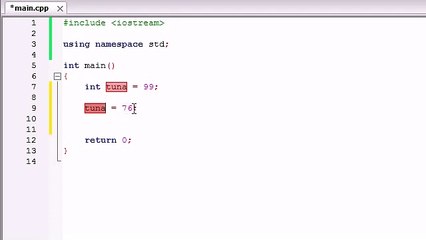 C++ Programming Tutorials - 6 - Variables Memory Concepts