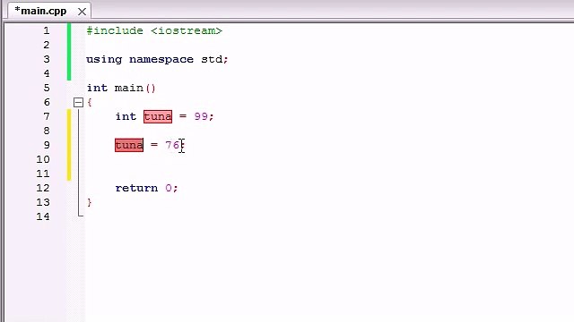 C++ Programming Tutorials - 6 - Variables Memory Concepts