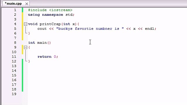 C++ Programming Tutorials - 10 - Creating Functions That Use Parameters