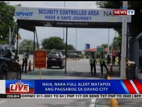 NTVL: NAIA, naka-full alert matapos ang pagsabog ng Davao city