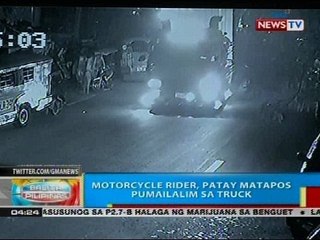 BP: Motorcycle rider, patay matapos pumailalim sa truck