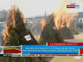 Bahagi ng halos P3-B halaga ng mga nasamsam na marijuana, sinunog ng PNP