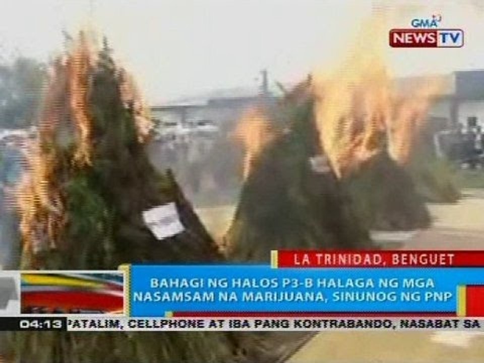 Bahagi ng halos P3-B halaga ng mga nasamsam na marijuana, sinunog ng PNP