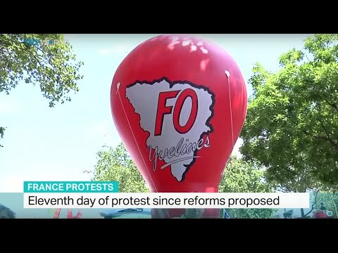 Eleventh day of protest since reforms proposed in France, Nicole Johnston reports