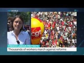 Thousands of workers march against reforms in Paris, Anelise Borges reports