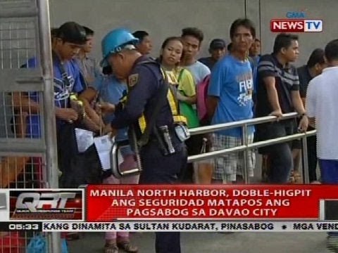 Manila North Harbor, doble-higpit ang seguridad matapos ang pagsabog sa Davao City