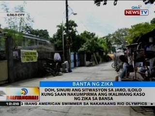 DOH, sinuri ang sitwasyon sa Jaro, Iloilo kung saan nakumpirma ang ikalimang kaso ng zika sa bansa