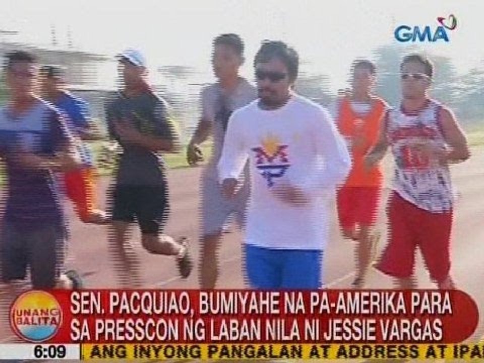 UB: Pacquiao, bumiyahe na pa-Amerika para sa presscon ng laban nila ni Jessie Vargas