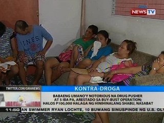 Babaeng umano'y notorious na drug pusher at 5 iba pa, arestado sa buy-bust operation