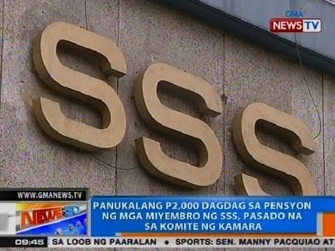 NTG: Panukalang P2k dagdag pensyon ng mga miyembro ng SSS, pasado na sa komite ng Kamara