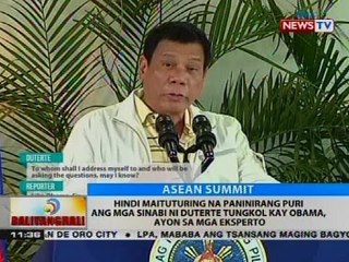 Hindi maituturing na paninirang puri ang mga sinabi ni Duterte, ayon sa mga eksperto