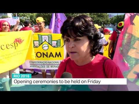Olympic torch arrived in Rio amid protests, Anelise Borges reports