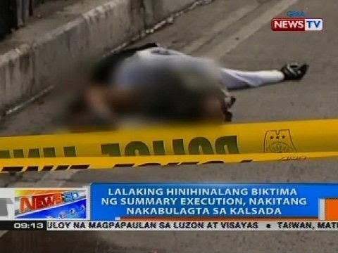 Lalaking hinihinalang biktima ng summary execution, nakitang nakabulagta sa kalsada