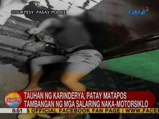 Tauhan ng karinderya, patay matapos tambangan ng mga salaring naka-motorsiklo
